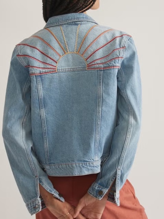 Marine Layer Jackets & Blazers - Marine Layer Embroidered denim jacket